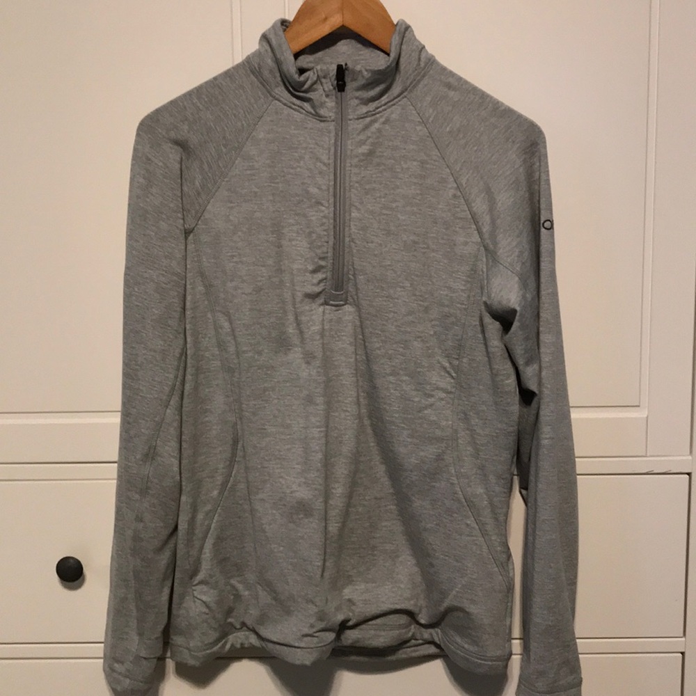 Worlds warmest quarter zip OROS apparel grey sm